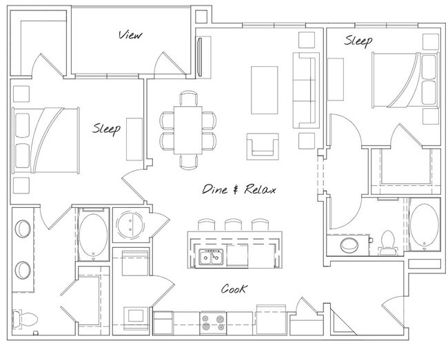 B2- Classic Unit 3304 floor plan